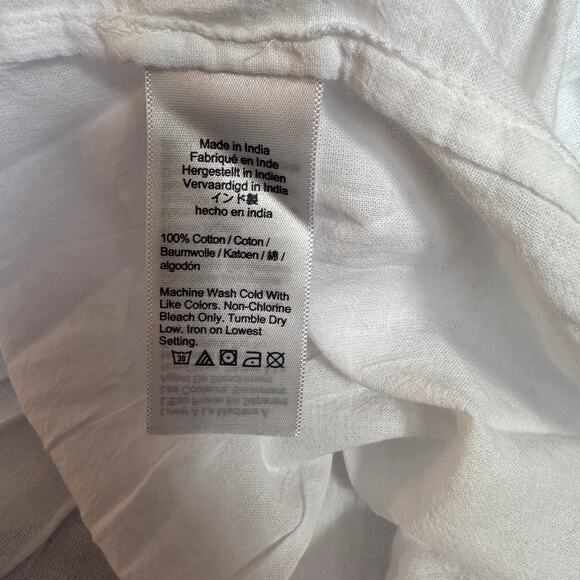 j.crew tiered tie-front dress in beach cotton white ca803 women size xsmall - Picture 8 of 8